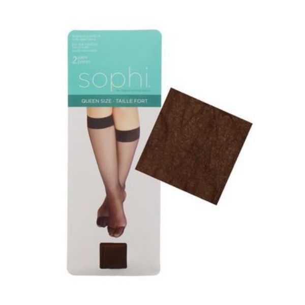 Bas aux genoux en nylon taille forte Sophi