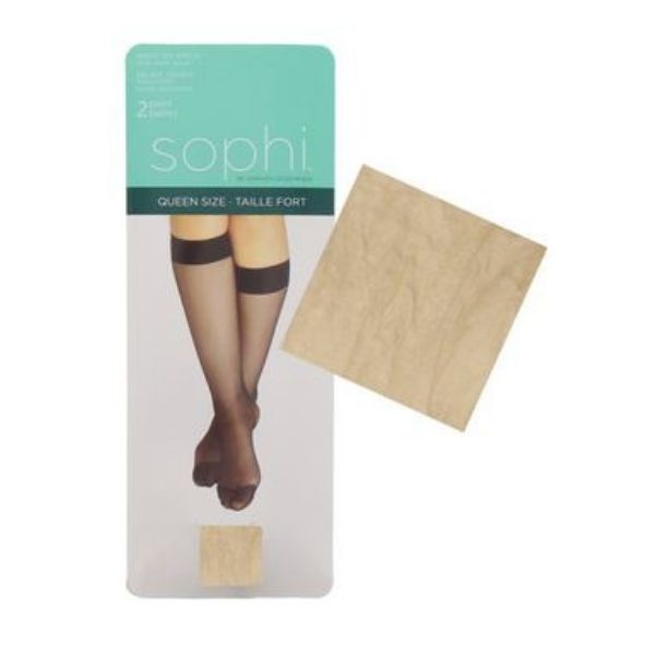 Bas aux genoux en nylon taille forte Sophi