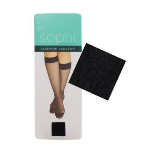 Bas aux genoux en nylon taille forte Sophi