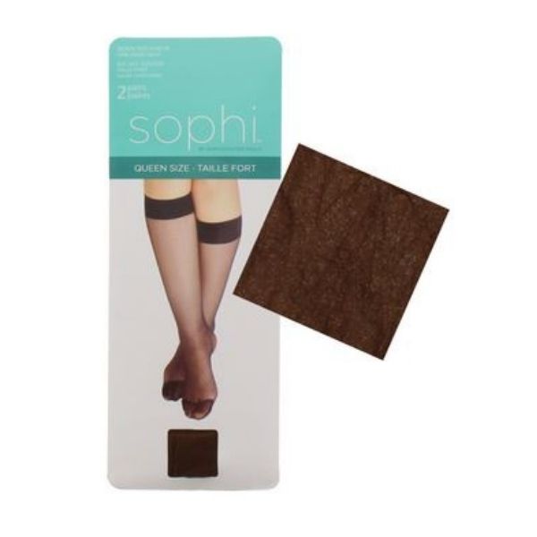 Bas aux genoux en nylon taille forte Sophi