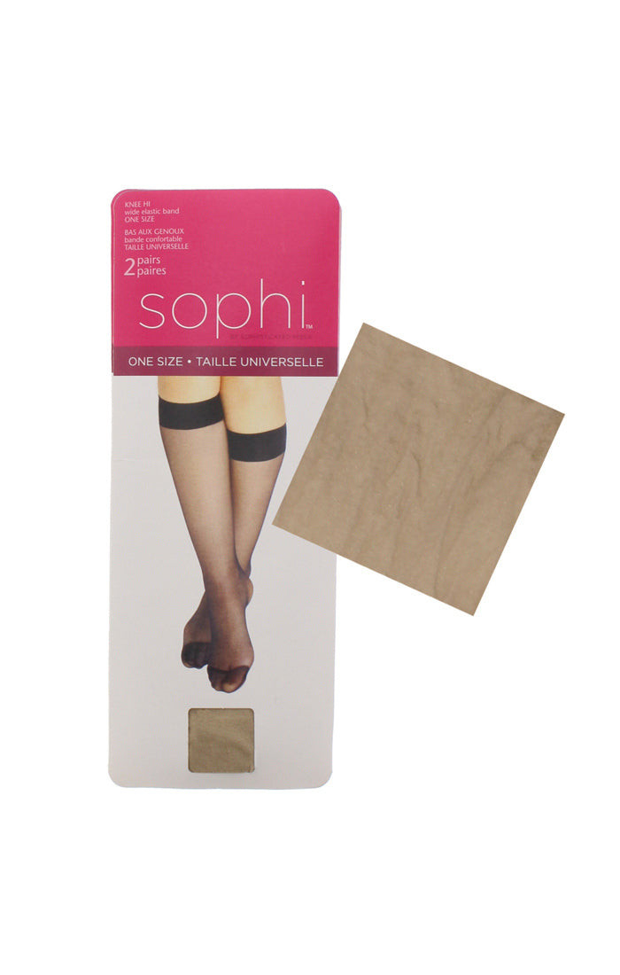 Bas aux genoux en nylon taille universelle Sophi