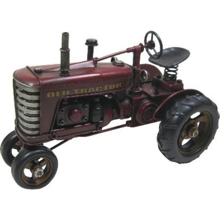 Tracteur en métal 10 po x 6 po x 7 po rouge