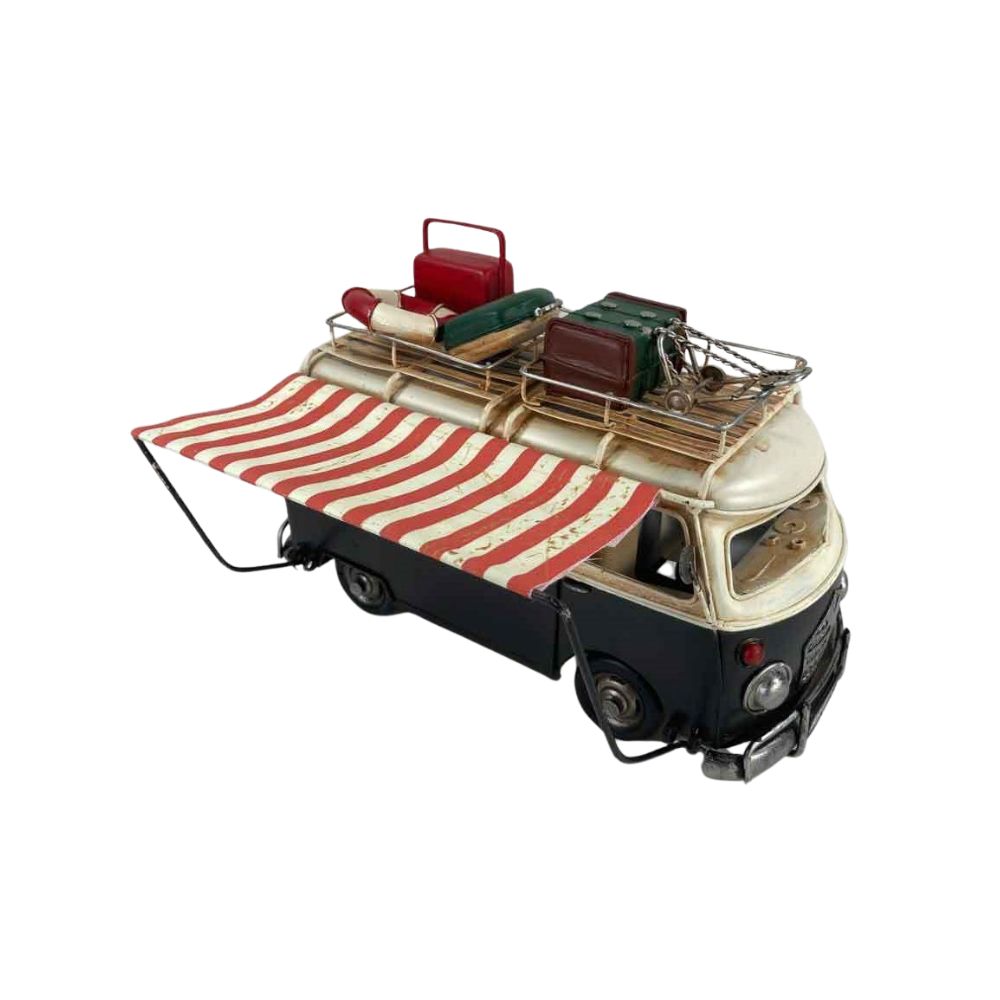 Caravane Westfalia 11 po x 6 po x 7 po noir avec le toit blanc
