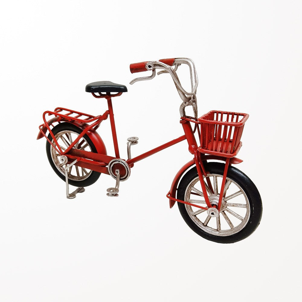 Vélo en métal 6 po x 4 po x 2 po vintage rouge