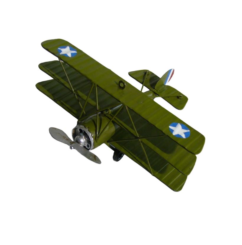 Avion militaire en métal 6 po x 5 po x 3 po