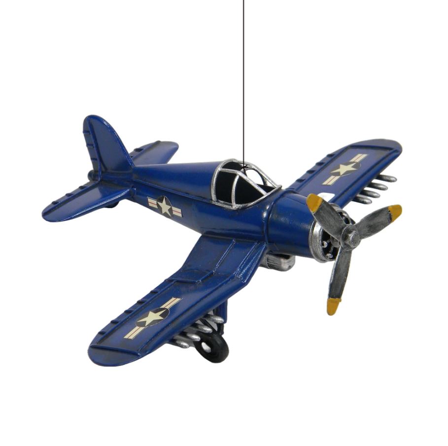 Avion en métal 6 po x 7 po x 3 po