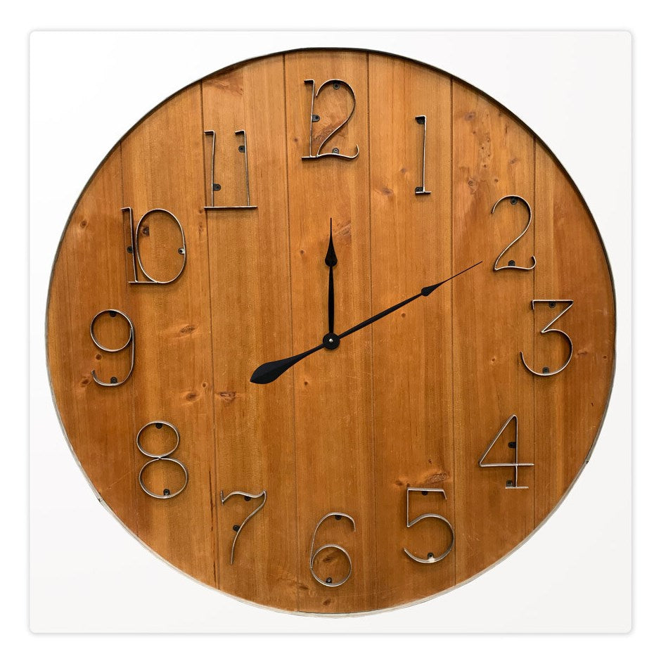 Horloge murale 36 po bois