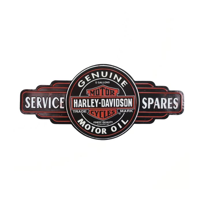 Plaque murale 34 po x 12 po x 16 po Harley Motor Oil