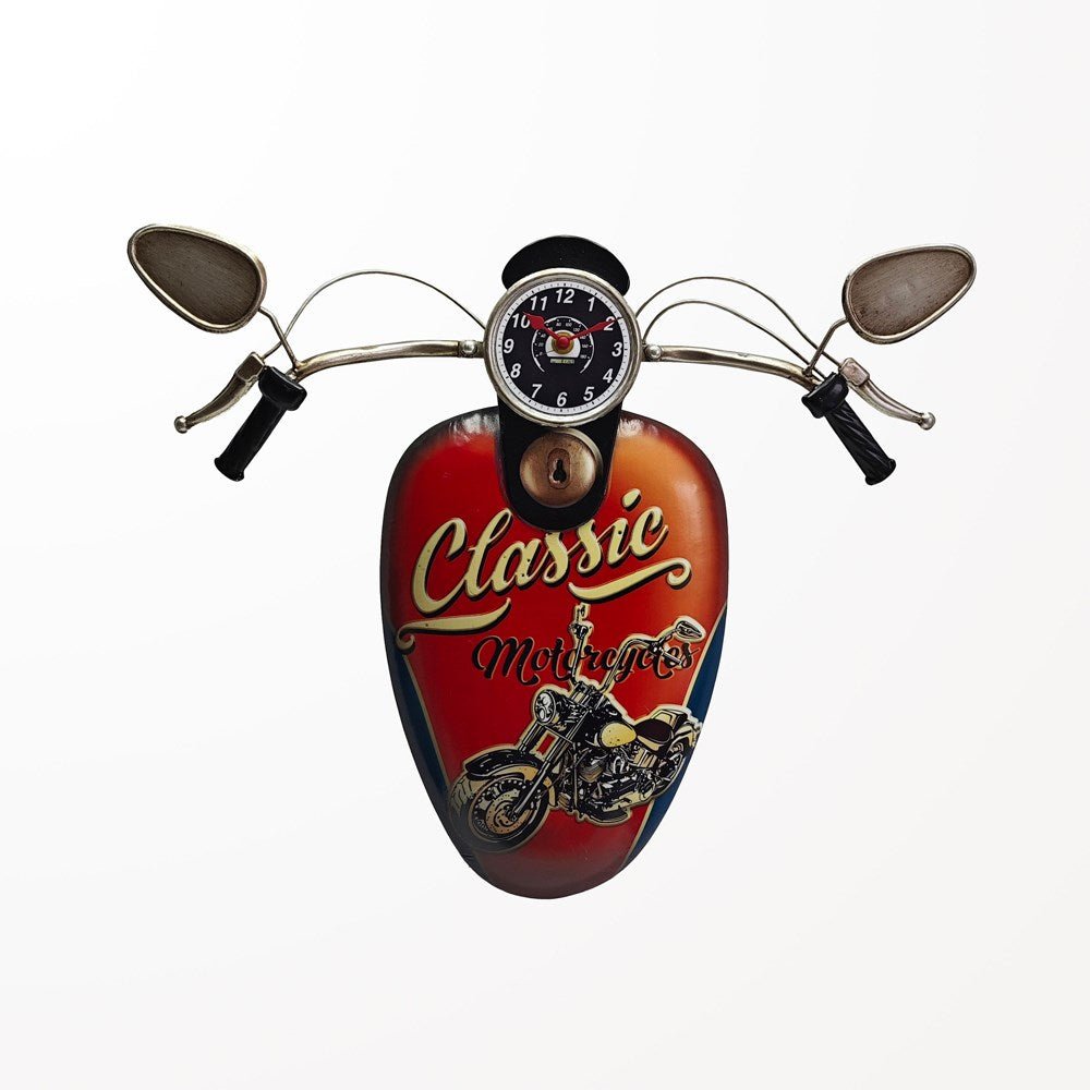 Horloge guidon de moto et réservoir d'essence