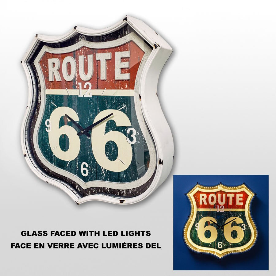 Horloge DEL route 66