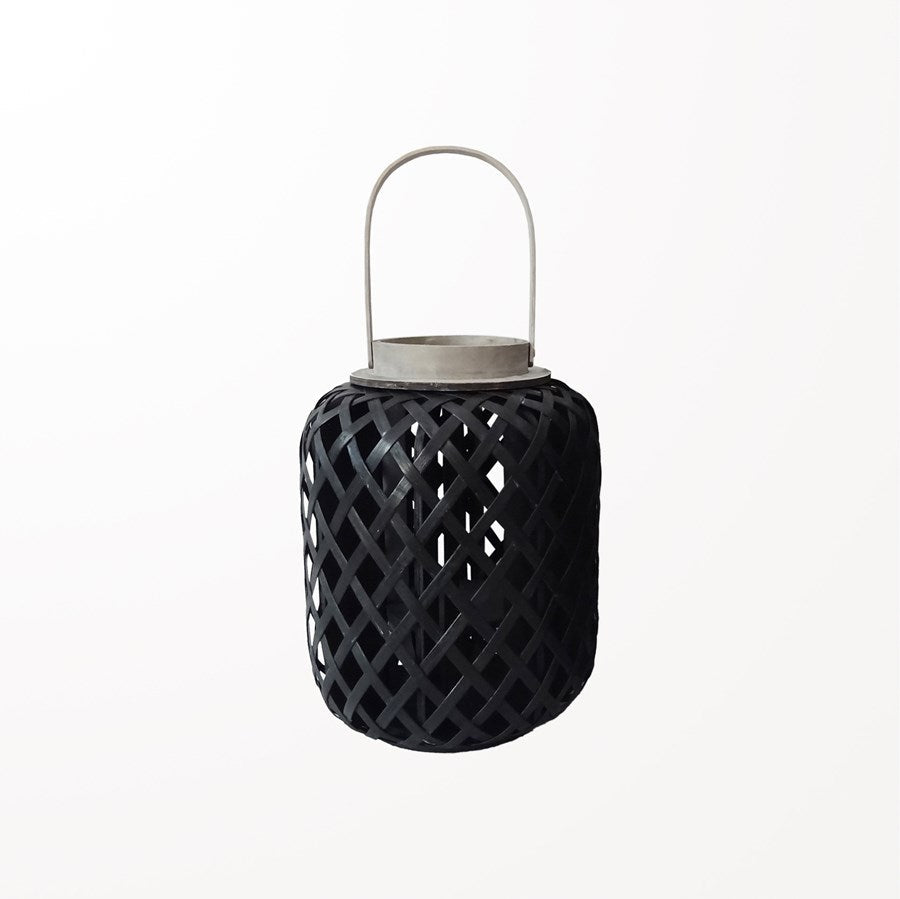 Lanterne en bambou noir