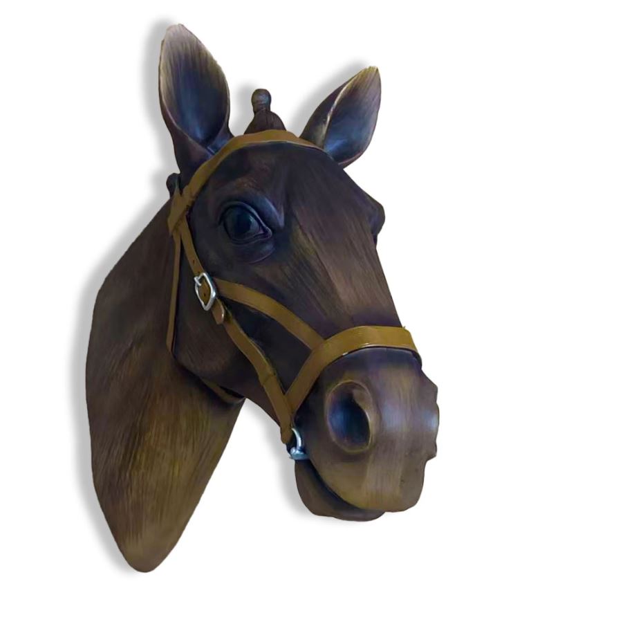 Tête de cheval 16 po x 8 po x 17 po en résine