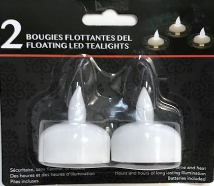 Chandelle flottante au DEL (paquet de 2)