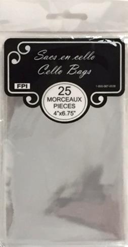 Sac cello transparent 4 po x 6,75 po (paquet de 25)