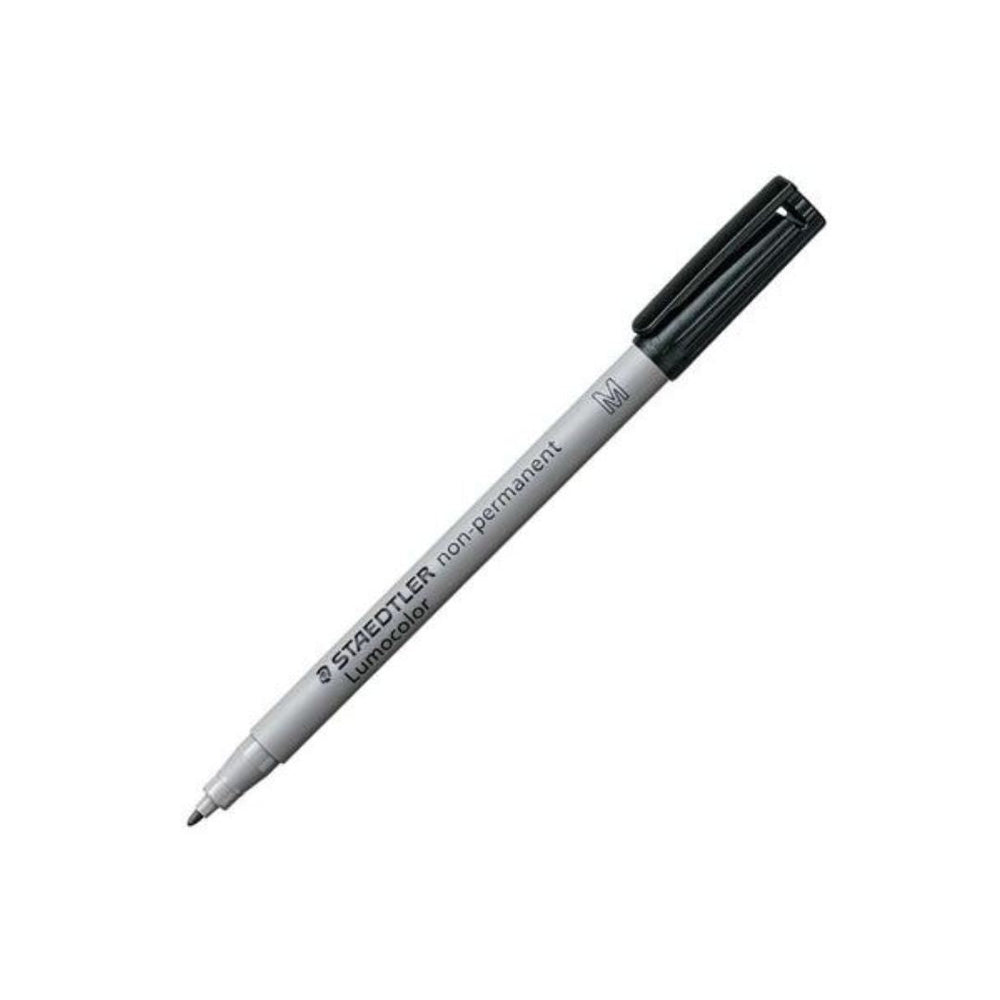 Crayon non permanent pointe moyenne Staedtler Lumocolor noir
