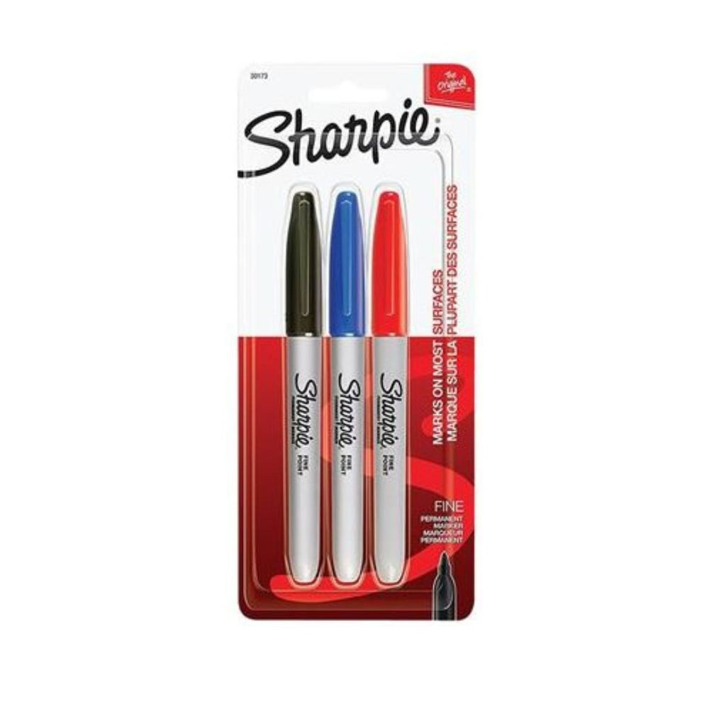 Marqueur permanent pointe fine Sharpie (paquet de 3)
