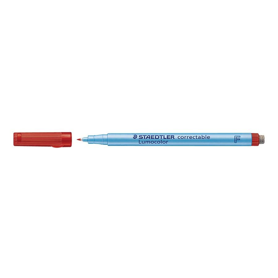 Crayon effaçable à sec pointe fine Staedtler Lumocolor rouge