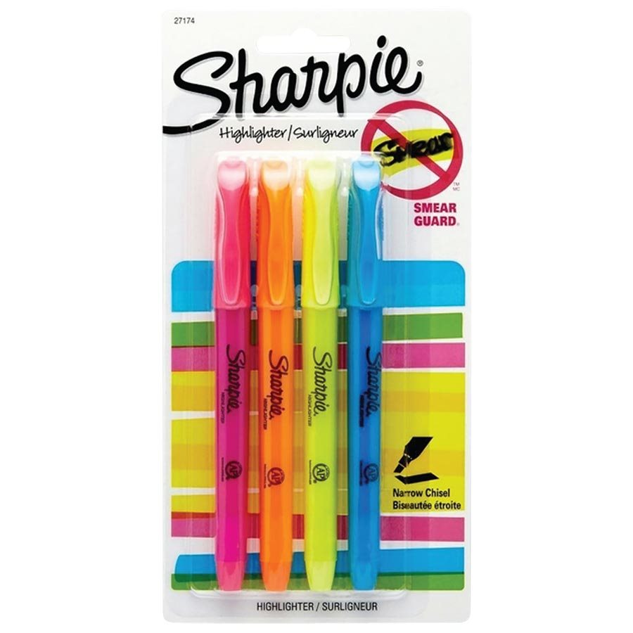 Surligneur de poche Sharpie (paquet de 4)