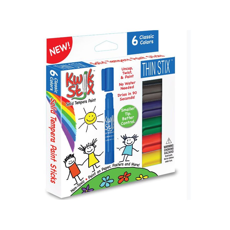 Bâton de peinture tempéra Thinstix (paquet de 6)