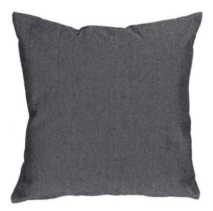 Coussin 18 po x 18 po chambray noir
