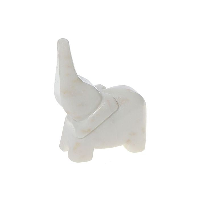 Éléphant en marbre blanc