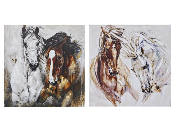 Tableau 20 po x 20 po deux cheveux
