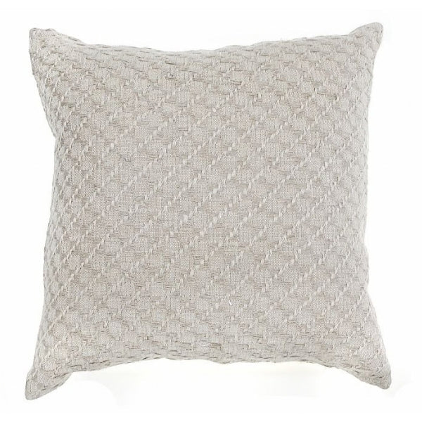 Coussin 22 po x 22 po en jacquard blanc