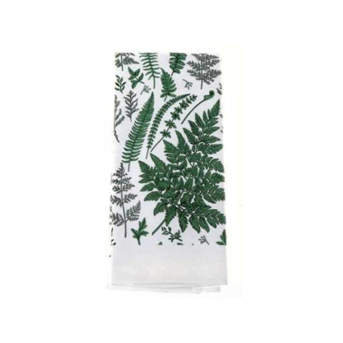 Serviette à main 15 po x 25 po feuilles de fougère