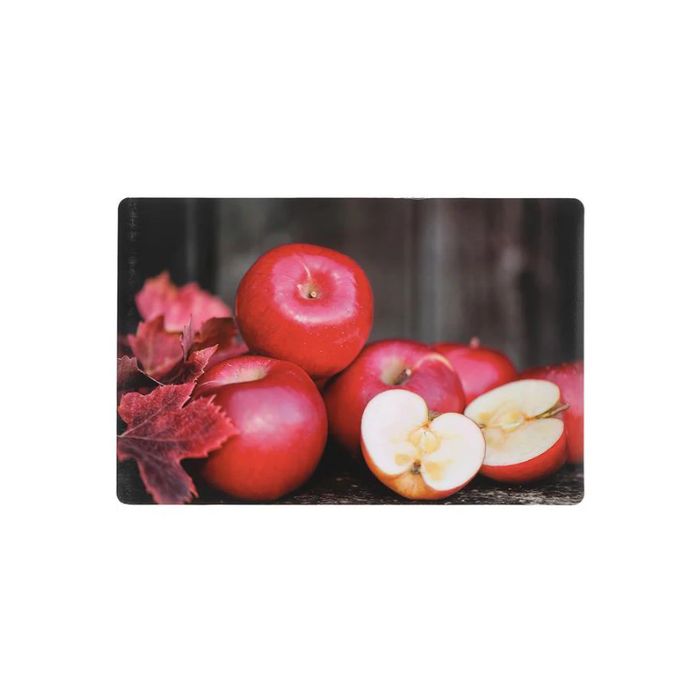 Napperon 11 po x 17 po en plastique pomme rouge