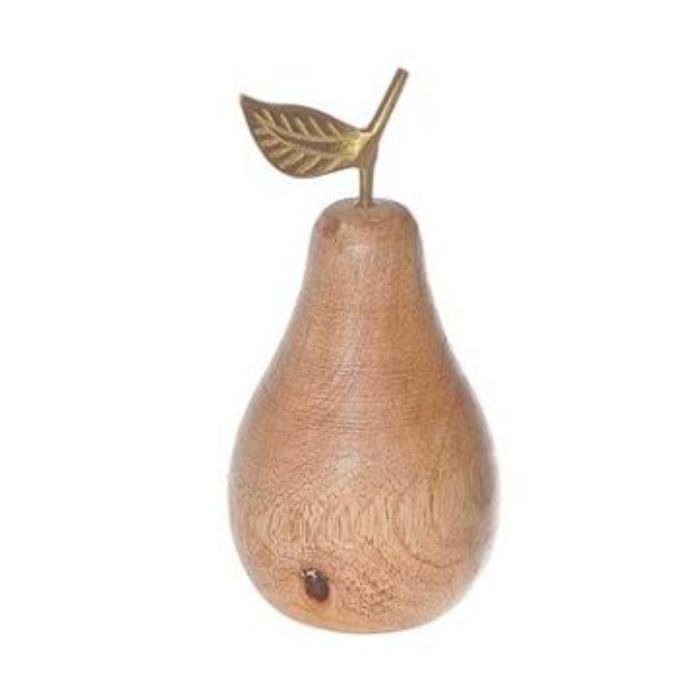 Poire en bois de manguier 3 po x 6 po
