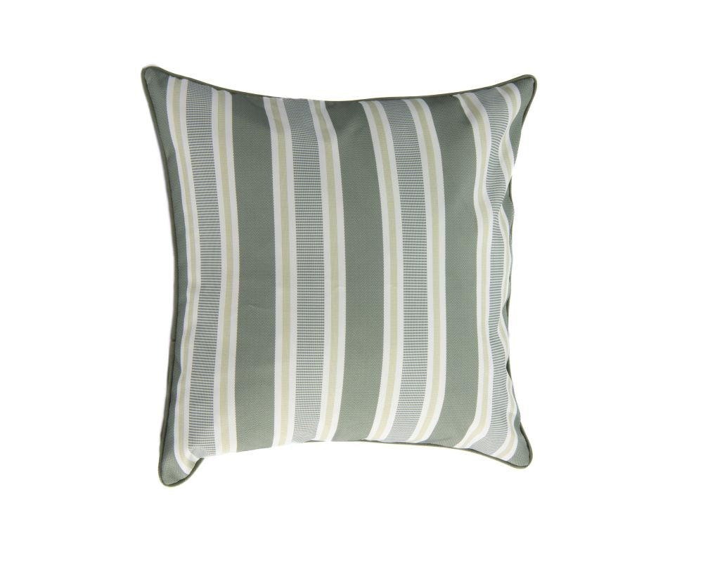 Coussin extérieur 18 po x 18 po rayé vert