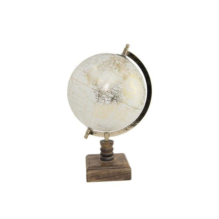 Globe terrestre ivoire