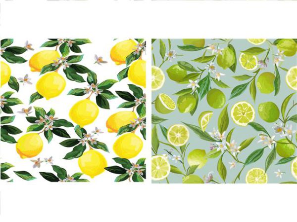 Lavette suédoise 8 po x 7 po citrons (paquet de 2)