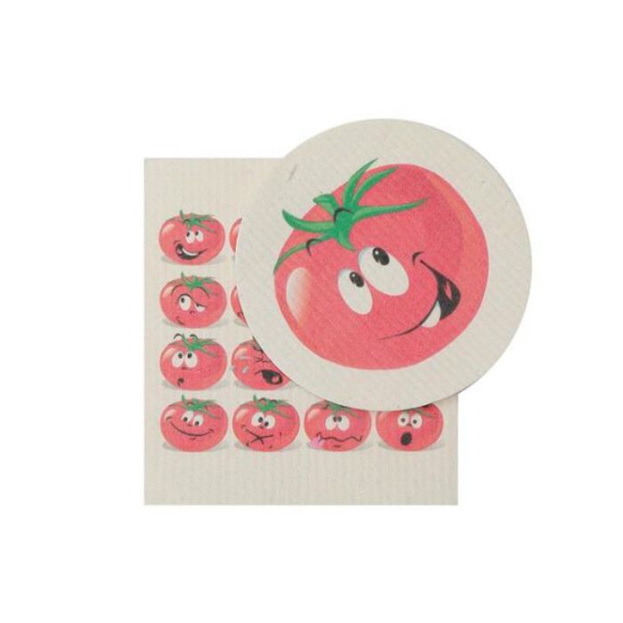 Lavette suédoise 8 po x 7 po Tomate (paquet de 2)