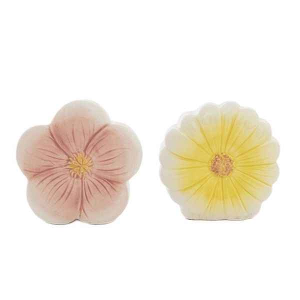 Fleur décorative 3,5 po x 1,2 po x 3,7 po en céramique