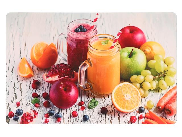 Napperon 11 po x 17 po en plastique smoothie aux fruits