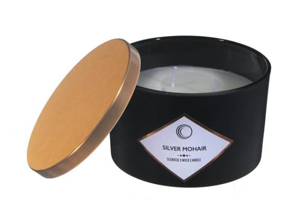 Chandelle parfumée en pot 4 po x 3,5 po silver mohair