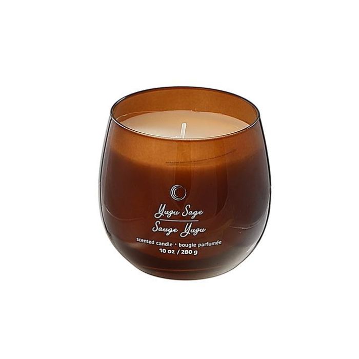 Chandelle parfumée pot brun 10 oz rose sauge yuzu