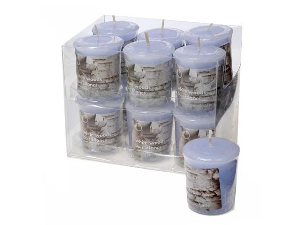 Chandelle votive bois blanc