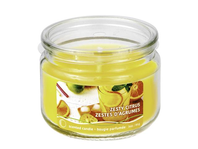 Chandelle pot en vitre 3 oz zestes d'agrumes