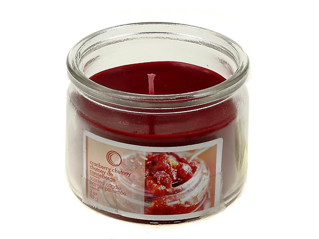 Chandelle pot en vitre 3 oz canneberge