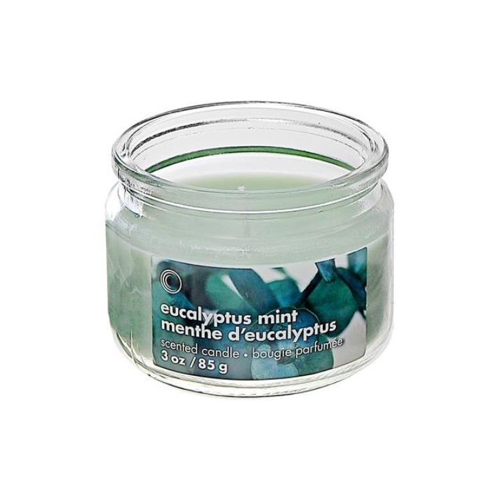 Chandelle pot en vitre 3 oz eucalyptus menthe