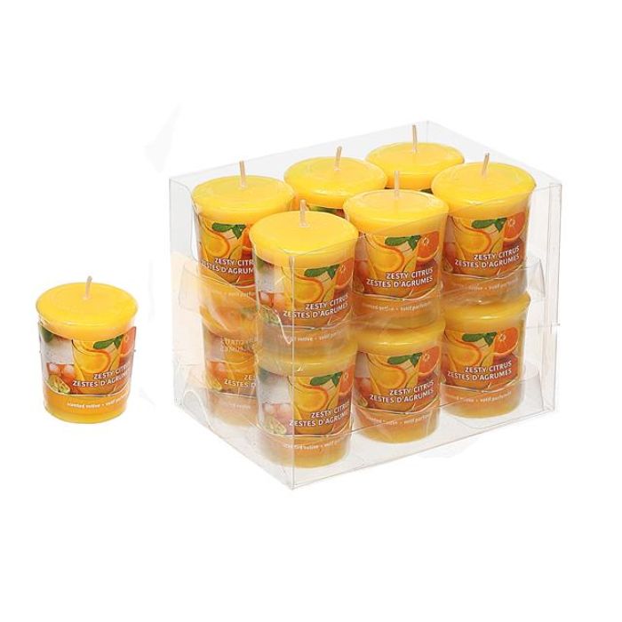 Chandelle votive zestes d'agrumes