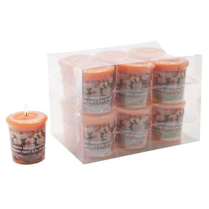 Chandelle votive cupcake citrouille épicée (paquet de 12)