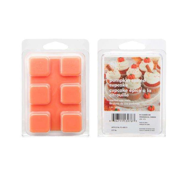 Cube de cire parfumée cupcake citrouille épicée (paquet de 6)
