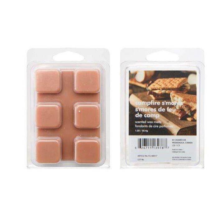 Cube de cire parfumée smores de feu de camp (paquet de 6)