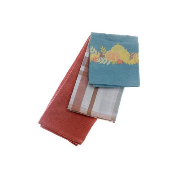 Lavette à vaisselle 18 po x 28 po Citrouilles (paquet de 3)