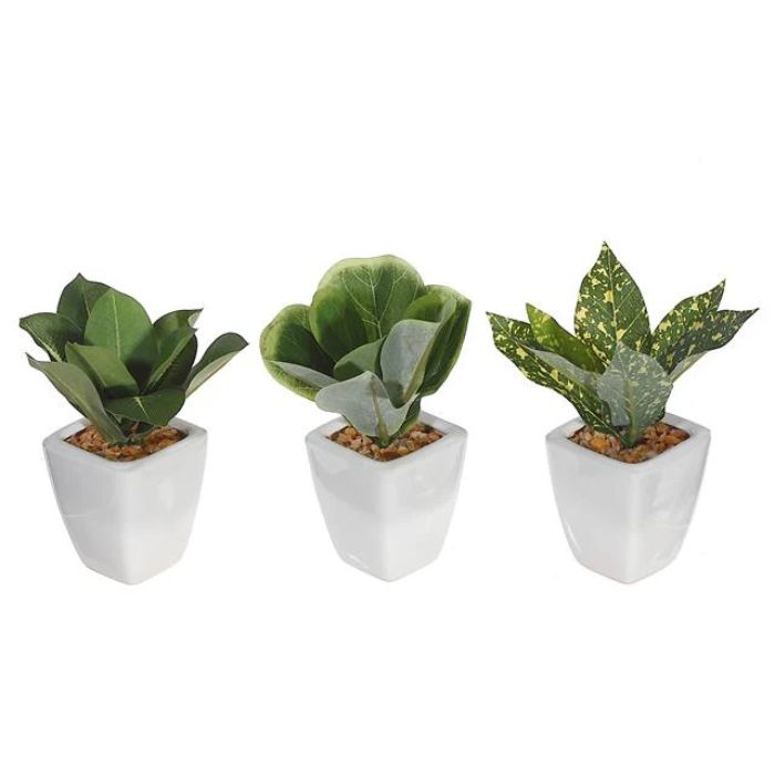 Plante artificielle 4,75 po dans un pot blanc