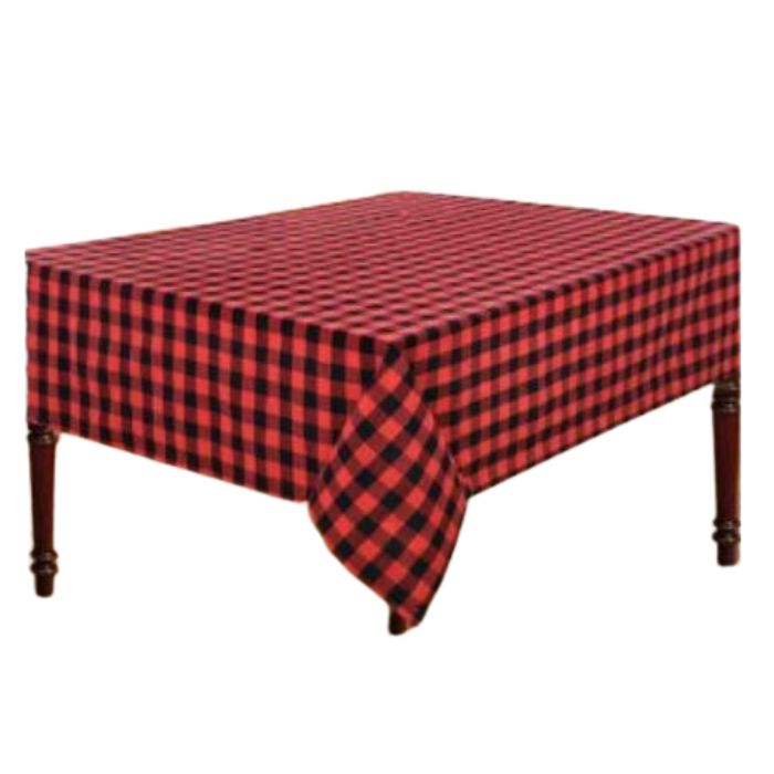 Nappe en tissu carreaux buffalo rouge et noir