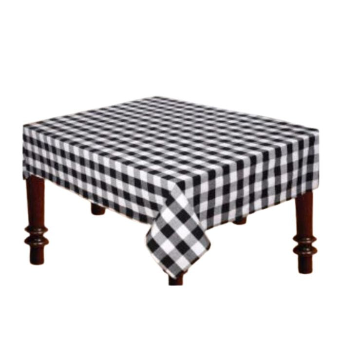 Nappe en tissu carreaux buffalo blanc et noir